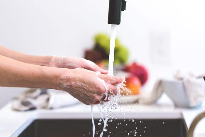 Wash hands - food safety