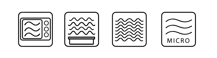 Microwave safe symbols