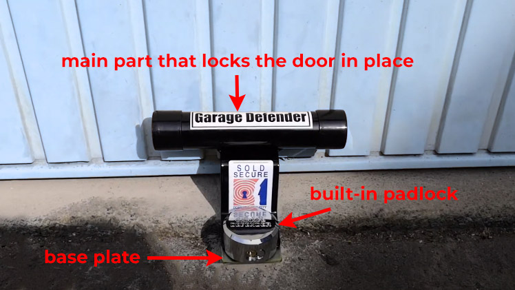 Garage door stop bar