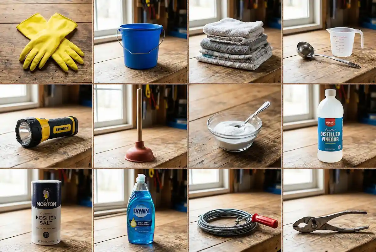 tools for kitchen sink unclogging